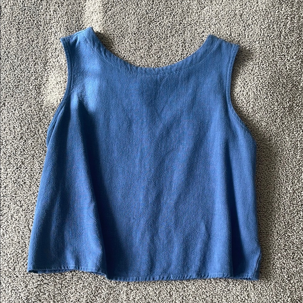 Blue Sleeveless Women's Top
